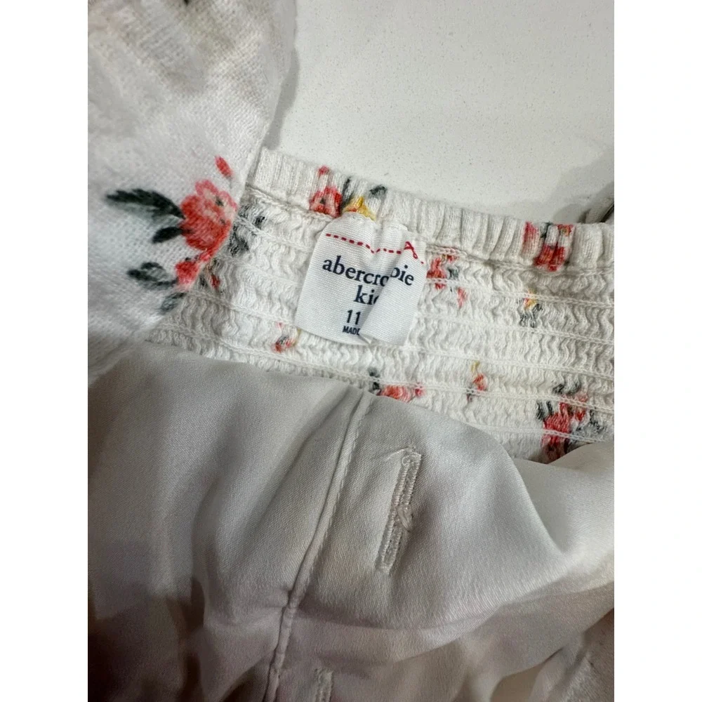 Abercrombie Kids Set Floral Cami Cherry NWT and Gingham Shorts Size 11/12 Girls